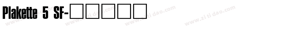 Plakette 5 SF字体转换